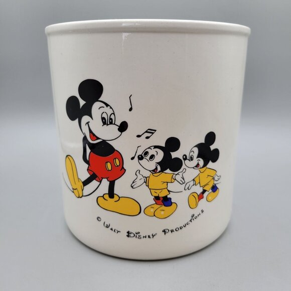 1960s Walt Disney Productions Mickey Mouse Ceramic Cookie Jar No Lid - Picture 1 of 7